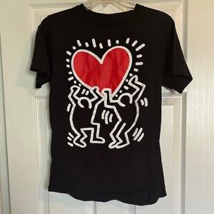 Keith Haring men’s black short sleeve graphic t-shirt size small